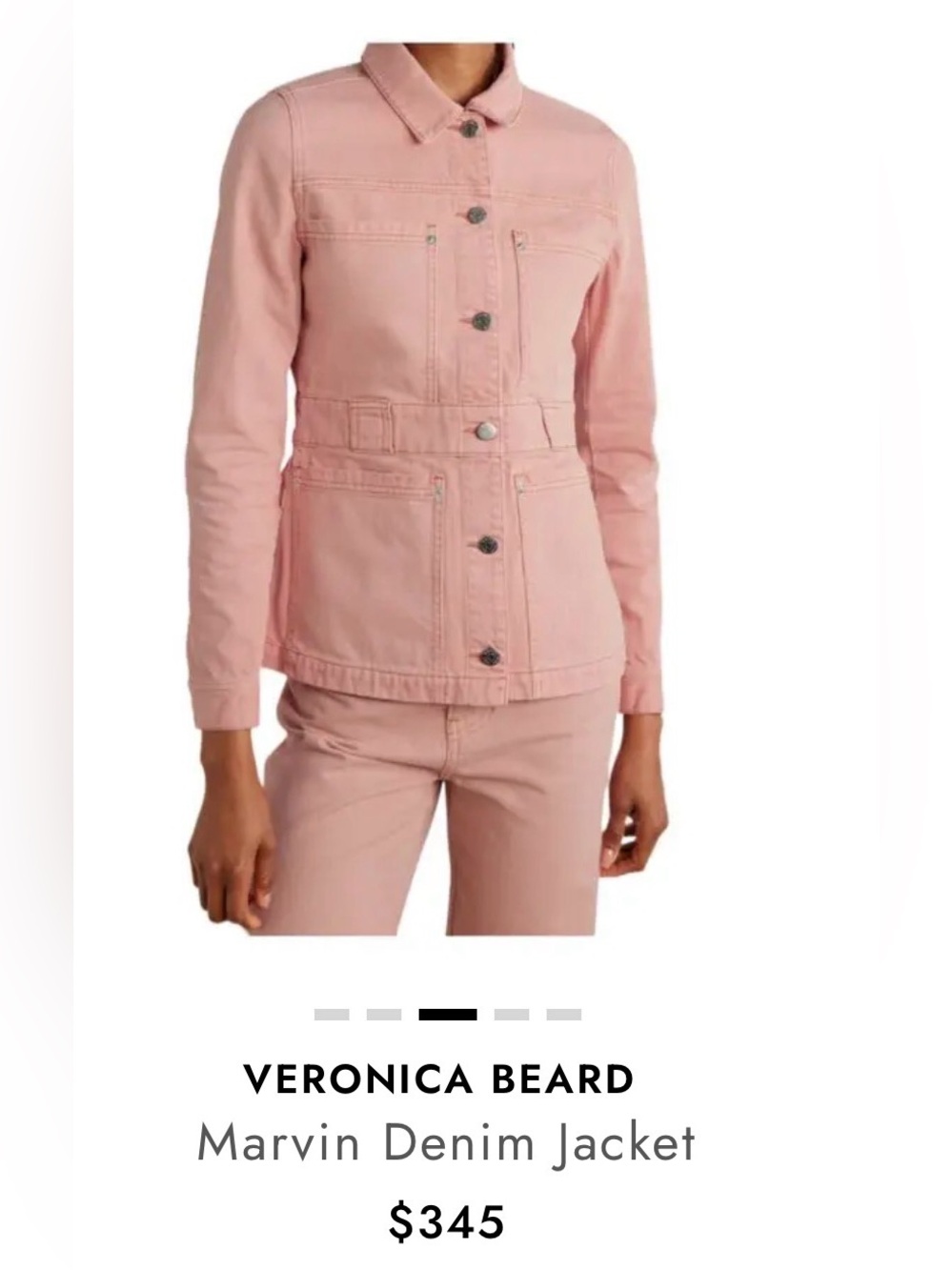 Veronica Beard Blush Pink Denim Jacket